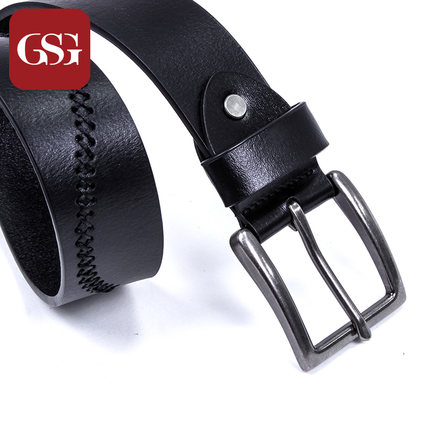 GSG男士針扣粗犷手工藝術真皮皮帶