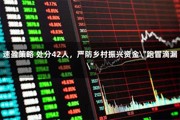 速盈策略 处分42人，严防乡村振兴资金＂跑冒滴漏＂