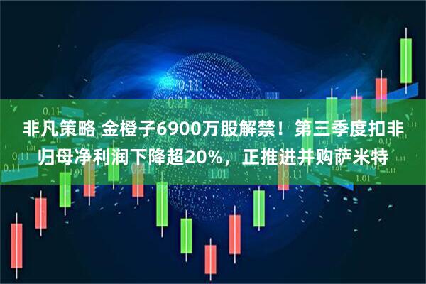非凡策略 金橙子6900万股解禁！第三季度扣非归母净利润下降超20%，正推进并购萨米特